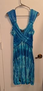 Blue Tie Dye Vacation/Beach/Pool Dress